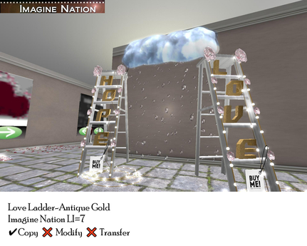 Second Life Marketplace - LOVE Ladder II Antique Gold